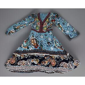 Akemi & Kin Anthropologie Dress Beaded Boho Colorful Karmina Paisley Size 00/XXS